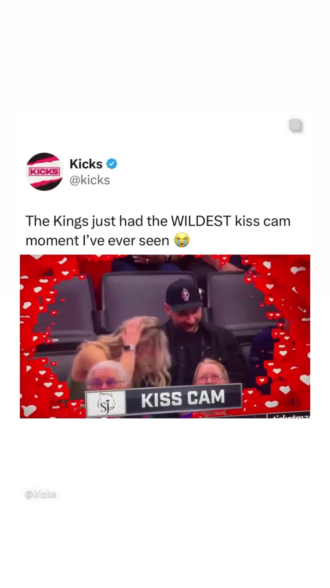 Wildest kiss cam #hoodnews #kisscam