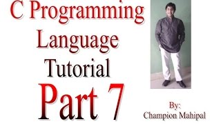 C Programming Language Tutorial Part 7