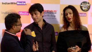 Hiten Tejwani and Gauri Pradhan on the red carpet of IndianWikiMedia celebrity bash