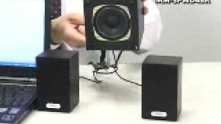 スピーカー【木製2.1chマルチメディアスピーカー】 木製2.1chマルチメディアスピーカー - YouTube