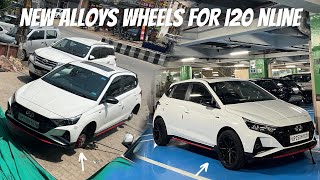 Installing New Alloys wheels on my Hyundai I20 Nline | PS MotoTube