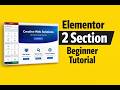 Website Design Create 2 Sections in Elemento r(Part 01)