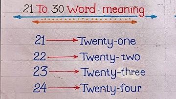 21 to 30 Wold Meaning in English✍️ #21to30 #21to30spelling #wordmeaning #handwritng #video #spelling