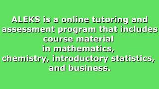 What Is ALEKS?