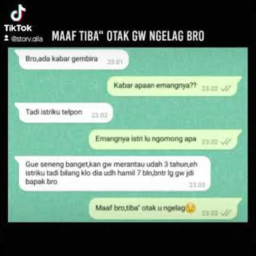 MERANTAU 3TH-TIBA TIBA ISTRI HAMIL - PARODI CHAT WA KOCAK