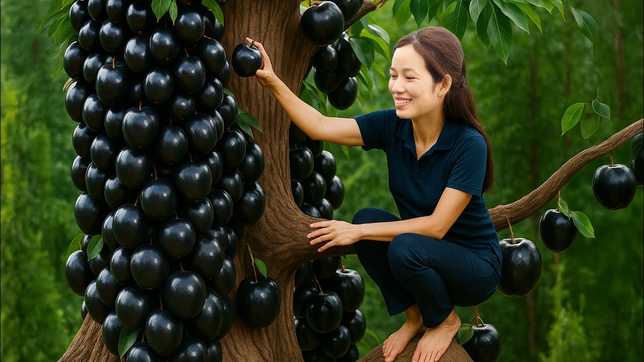 Harvesting Sweet Giant Wild Apples | Traditional Fried Chicken Recipe Cooking for Sale | Trieu Khang