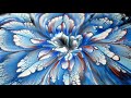Blue Dream I Reverse Flower Dip with Paper Napkin I Fluid Art Tutorial
