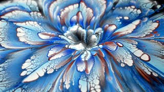 Blue Dream I Reverse Flower Dip with Paper Napkin I Fluid Art Tutorial