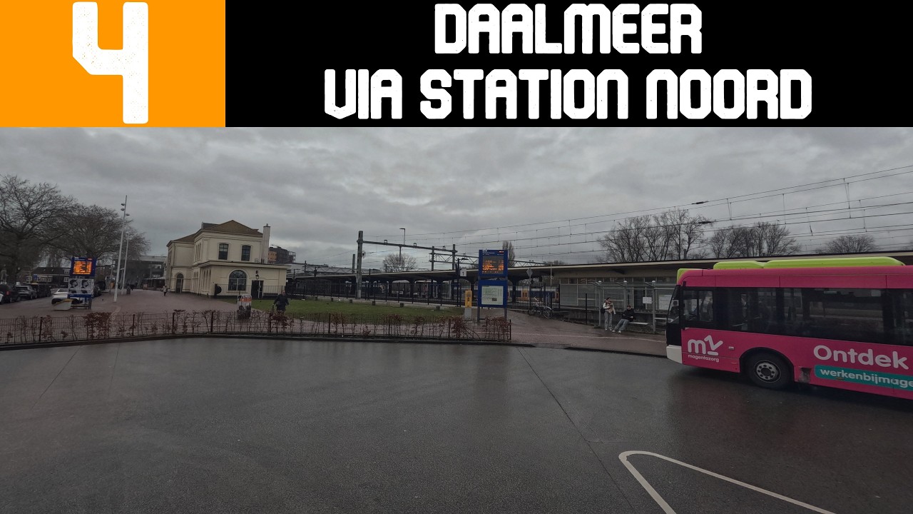 4K Bus Driver POV | Lijn 4 Alkmaar Station - Daalmeer