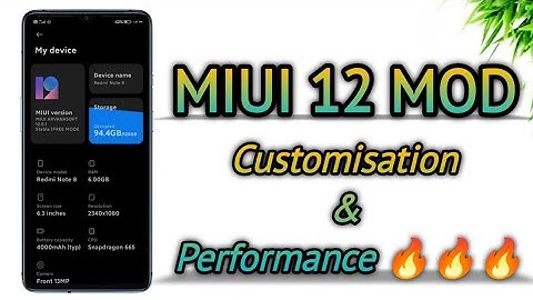 MIUI 12 MOD - MIUI 12 MOD for Redmi Note 8 | Customizations & Performance 😱🔥 | Review & INSTALL❤️❤️