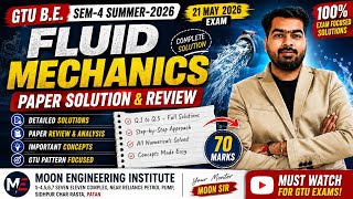 GTU Fluid Mechanics Paper Solution & Review 2026 | 21 May Exam Analysis | GTU Fluid Mechanics 2026