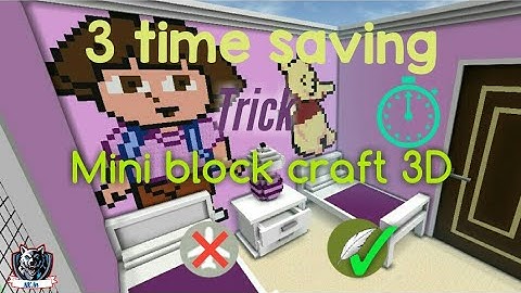 3 Time⏱saving tips for mini block craft 3D players BY:NK.in @miniblockcraft3D