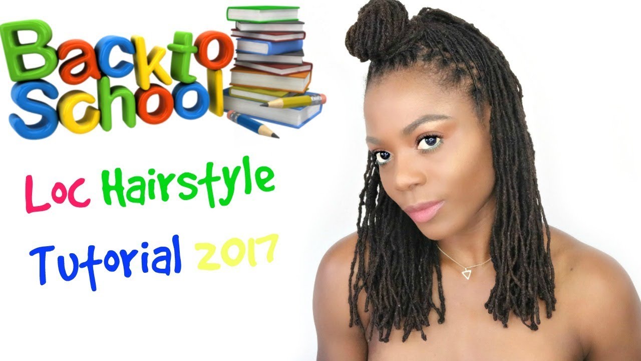 Easy Back To School Loc Hairstyle Tutorial 2017 Jungle Barbie