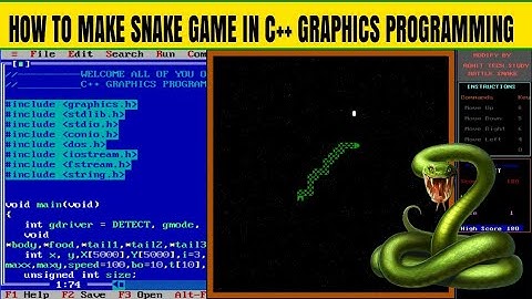 How make snake game in c++ graphics Programming | C++ snake game | Rohit Programming | C programming