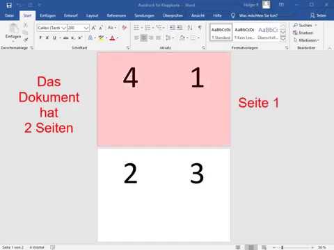 Video: Wie erstelle ich doppelseitige Einladungen in Word?