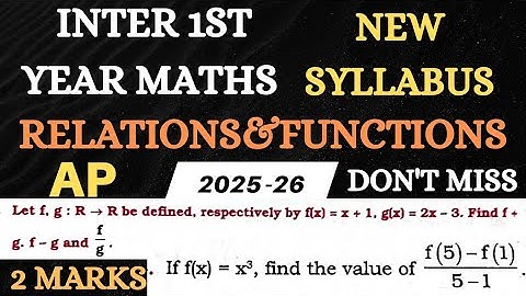 Inter 1st Year Maths AP New syllabus@maths naresh eclass