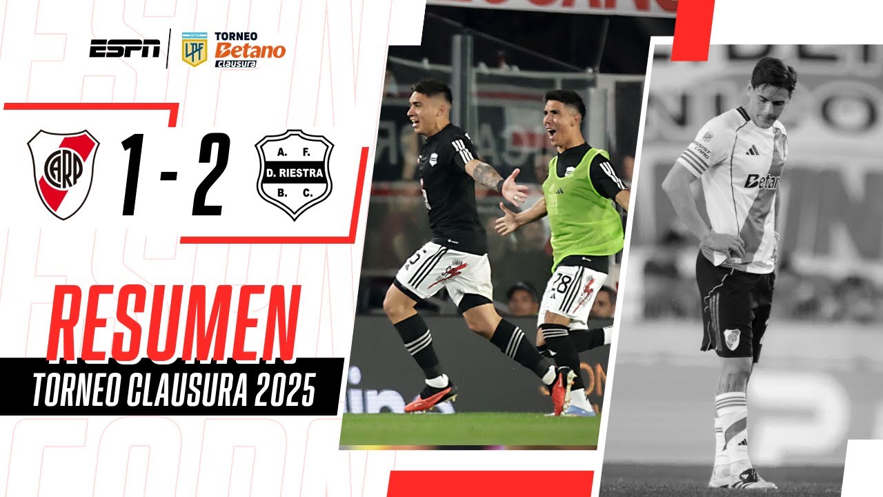 Otro golpe para River: perdió 2-1 con Deportivo Riestra.