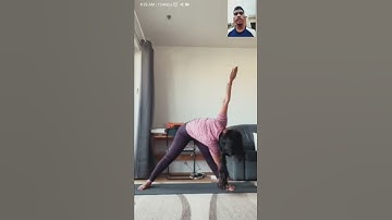 Parivrtta Trikonasana (revolved triangle pose) 1 #shorts