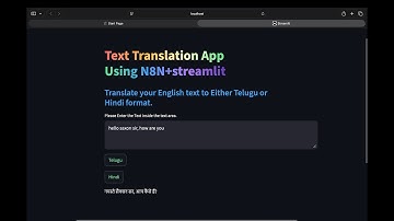 Text Translation video n8n+streamlit