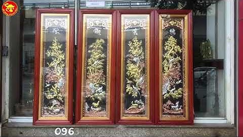 Tranh Tứ Quý Bằng Đồng Tam Khí Xuân Hạ Thu Đông Cao 1,2 m Rộng 40 cm Treo Phòng Khách Đẹp.