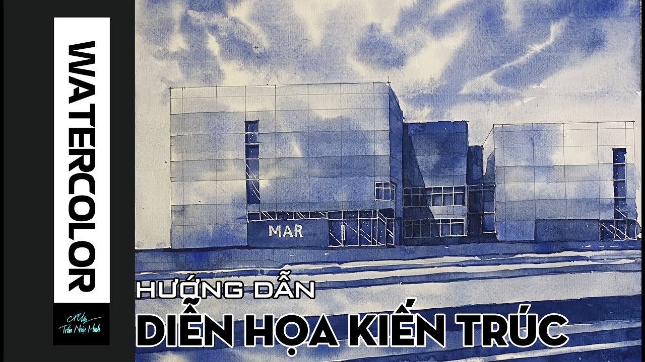 DIỄN HOẠ KIẾN TRÚC MÀU NƯỚC - PHỐI CẢNH CHÍNH ĐƠN SẮC - P2 - YouTube