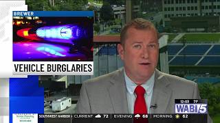 Police seeking information about reported vehicle burglaries in Brewer