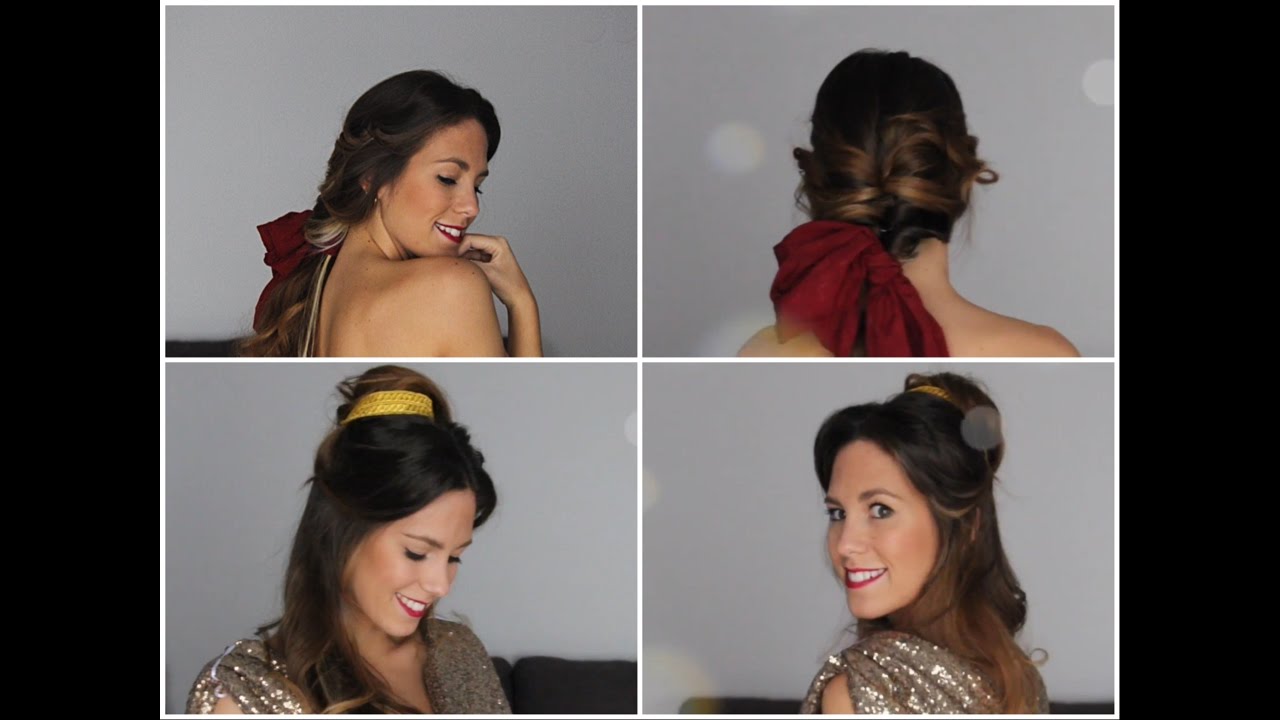 3 peinados inspirados en LA BELLA Y LA BESTIA con Sofi Look - YouTube