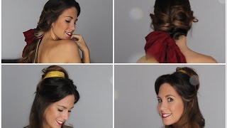 3 peinados inspirados en LA BELLA Y LA BESTIA con Sofi Look - YouTube