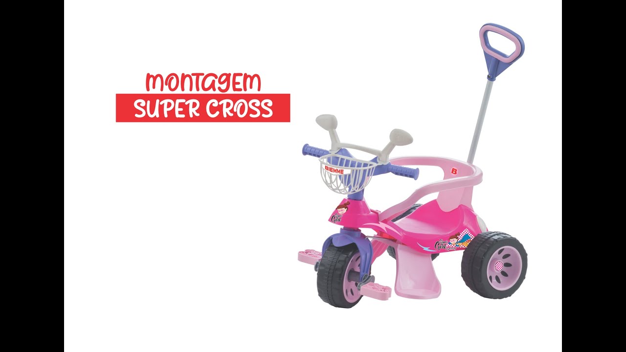 Motoca Infantil Smile Rosa Biemme