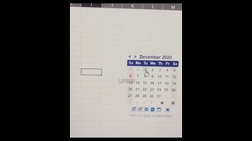 Calendar Dropdown In Excel