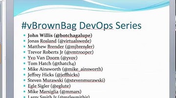 #vBrownBag Follow-Up Introduction to DevOps with John Willis (@botchagalupe)