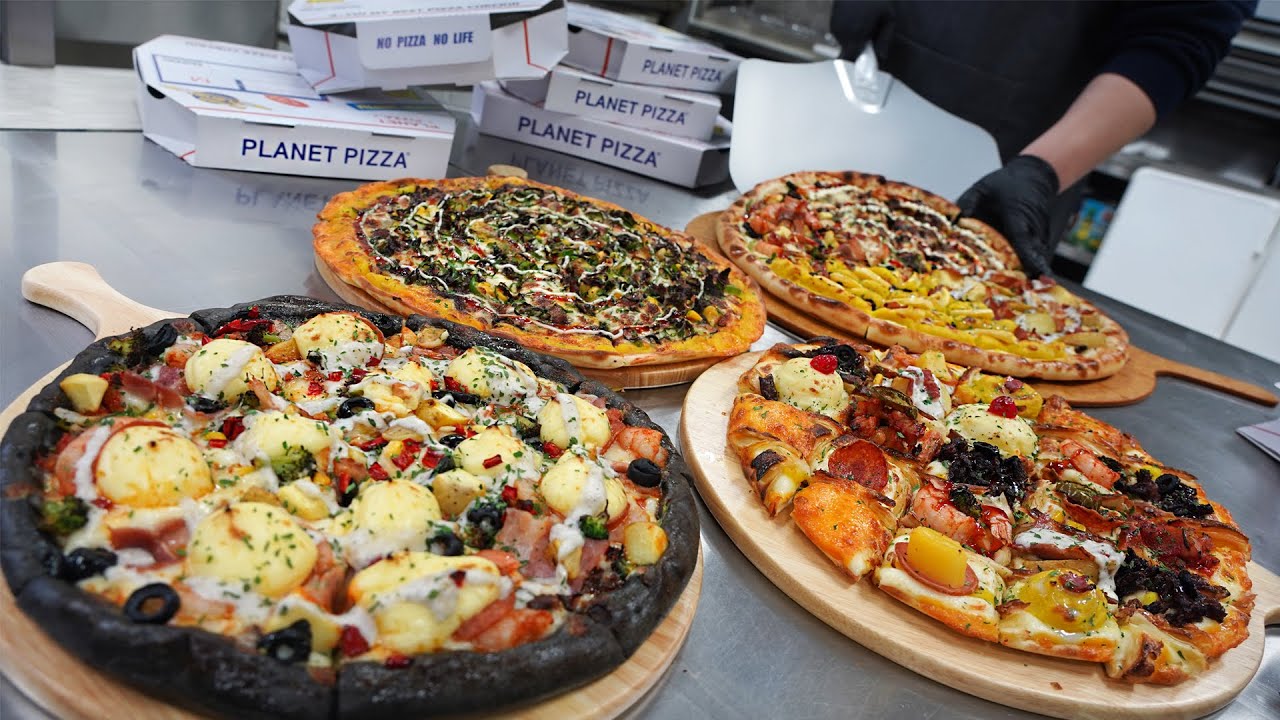 ⁣만수르 피자로 대박친 피자집?! 가맹점 시작 1년만에 매장45개 오픈한 피자가게┃Amazing Korean Pizza, Korean street food