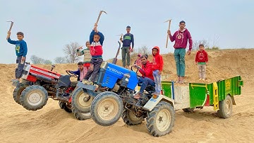 Mini Tractor Speed Braker Pulling Power Test | Escort Steeltrac 15 | VST Shakti VT 224 1D Ajai 4Wd