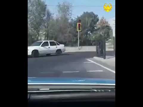 Погоня за "накуренным" мотоциклистом попало на видео в Шымкенте