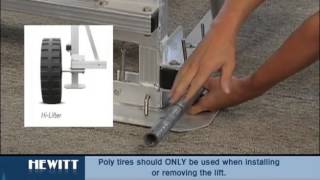 Wheels — Installing corner assist on vertical lifts