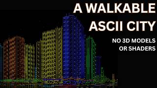 A Walkable ASCII Cyberpunk City in One HTML File