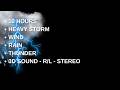 10 Hours Powerful Storm Sounds | Black Screen | Heavy Rain | 3D Stereo Ambience for Sleep & Study