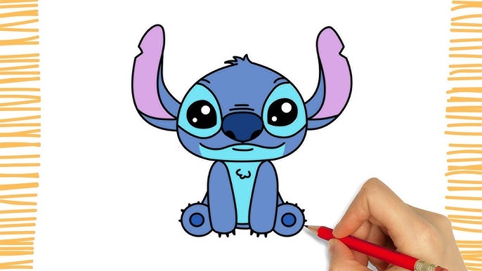 COMO DESENHAR O STITCH PASSO A PASSO 