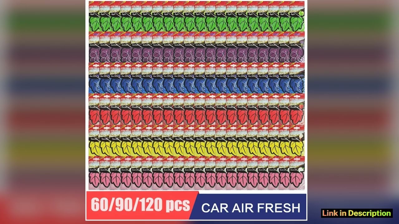 60120PCS Car Air Freshener Natural Scented Tea Paper Auto Hanging Vanilla Perfume Fragrance Leaf Sh