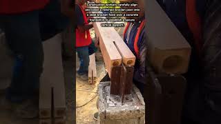 Installing Wooden Support Post on Metal Anchor Bracket