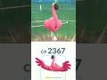 Half HP Flamigo vs grunt In Pokemon GO.