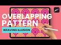 How to Make an Overlapping Seamless Pattern in Procreate | Weaving Illusion Tutorial