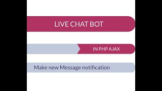 Part 3: How to make new message notification In PHP AJAX | PHP Lecture 40 | How to do this