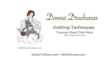 Tununak Shawl Chart Note - Sheep to Shawl.com