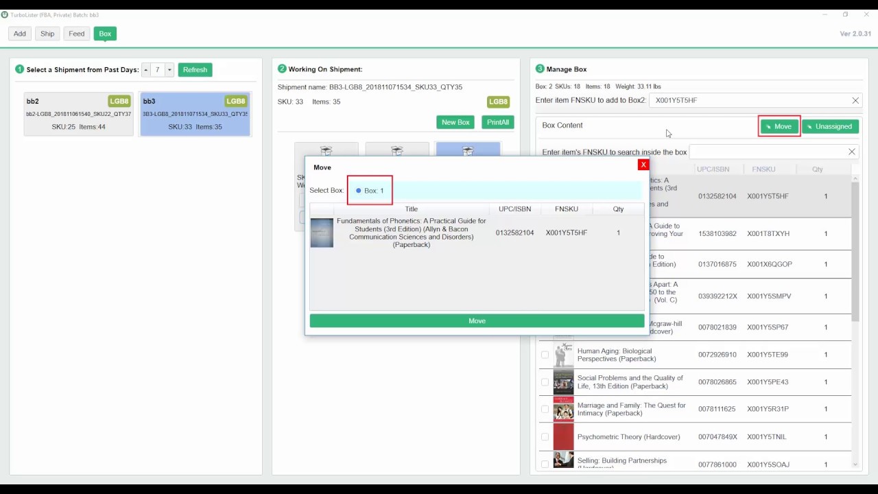 Create Box Content With 2d Barcode By Using Asellertool Turbolister For Amazon Fba Shipment Youtube