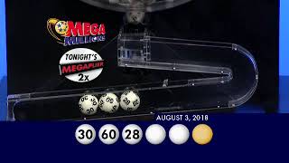 MegaMillions Drawing 08 03 2018