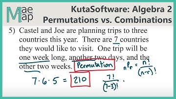 KutaSoftware: Algebra 2-  Permutations Vs Combinations
