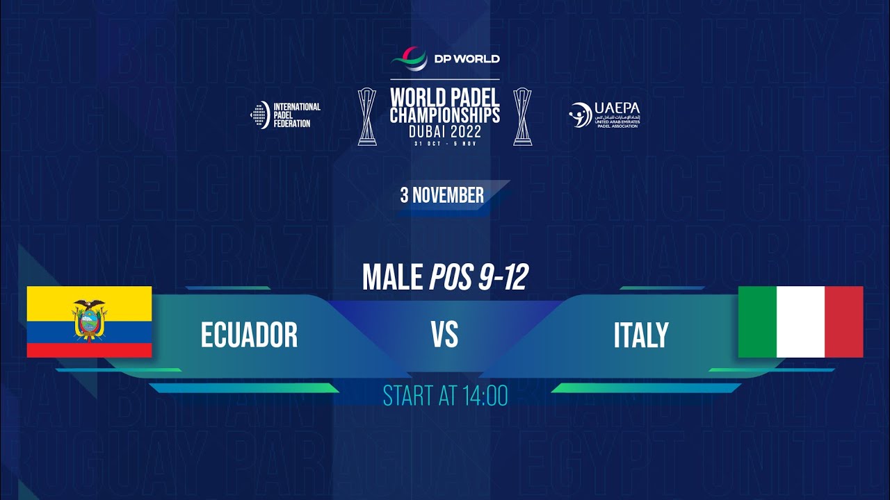 🇪🇨 ECUADOR vs ITALY 🇮🇹 MALE ½ Finals POS [912] DP WORLD WORLD