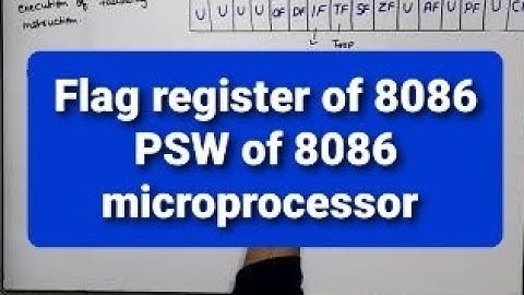Unit 3 L 6 | Flag register of 8086 | Example of Flag register of 8086 | PSW of 8086