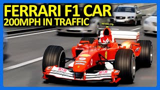 Cutting Up Traffic with a 200MPH Ferrari Formula 1 Car!! (No Hesi)